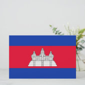 Vlag van Cambodja Briefpapier (Staand voorkant)