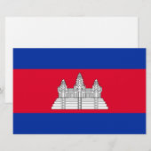 Vlag van Cambodja Briefpapier (Voorkant / Achterkant)