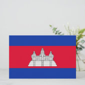 Vlag van Cambodja Briefpapier (Staand voorkant)