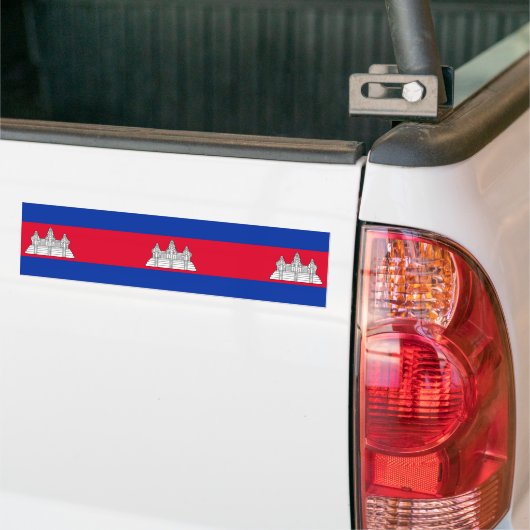 Vlag van Cambodja Bumpersticker (Op Truck)