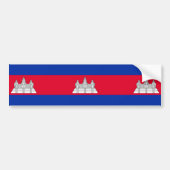 Vlag van Cambodja Bumpersticker (Voorkant)