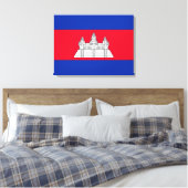 Vlag van Cambodja Canvas Afdruk (Insitu (Slaapkamer))