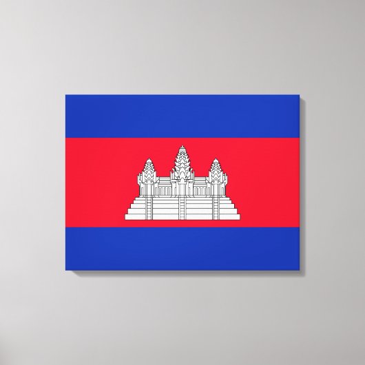 Vlag van Cambodja Canvas Afdruk (Voorkant)