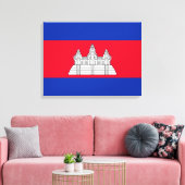 Vlag van Cambodja Canvas Afdruk (Insitu (Woonkamer))