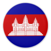 Vlag van Cambodja Ceramic Knob Keramische Knop (Voorkant)