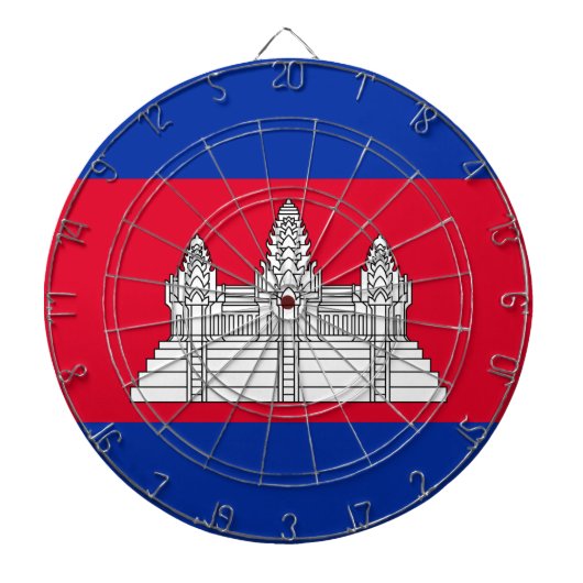 Vlag van Cambodja Dartbord (Voorkant)