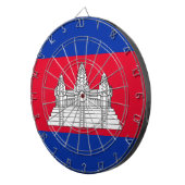 Vlag van Cambodja Dartbord (Voorkant Rechts)