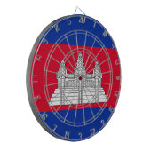 Vlag van Cambodja Dartbord (Voorkant Links)