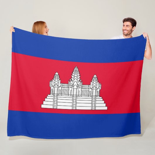 Vlag van Cambodja Fleece Deken (In situ)
