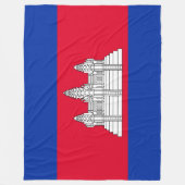 Vlag van Cambodja Fleece Deken (Voorkant)
