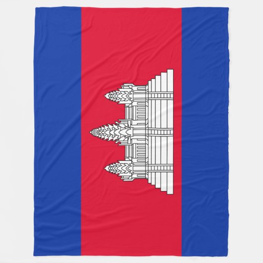 Vlag van Cambodja Fleece Deken (Voorkant)