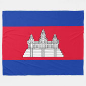 Vlag van Cambodja Fleece Deken (Voorkant (Horizontaal))