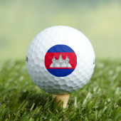 Vlag van Cambodja Golfballen (Insitu Shirt)