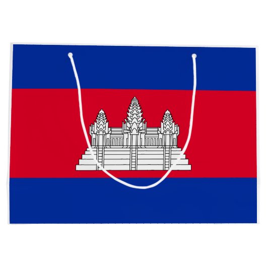 Vlag van Cambodja Groot Cadeauzakje (Achterkant)