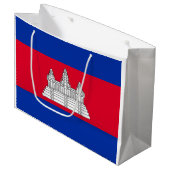 Vlag van Cambodja Groot Cadeauzakje (Voorkant Gekanteld)