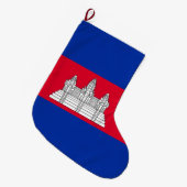 Vlag van Cambodja Grote Kerstsok (Voorkant (Hangend))