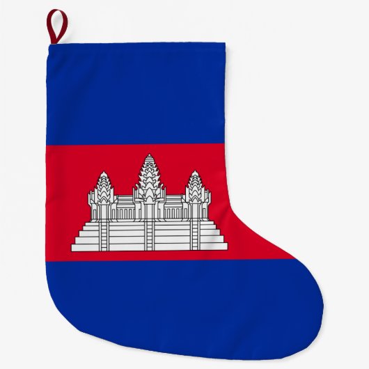 Vlag van Cambodja Grote Kerstsok (Voorkant)