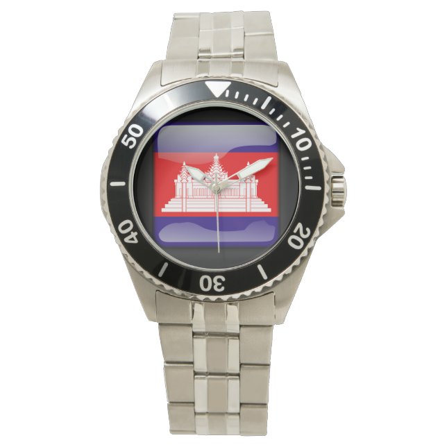 Vlag_van_Cambodja Horloge (Voorkant)