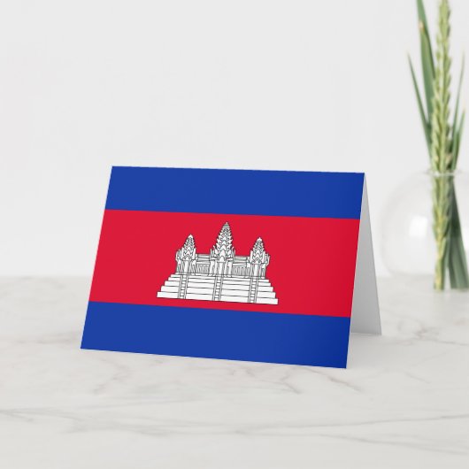 Vlag van Cambodja Kaart (Voorkant)