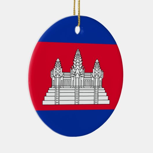 Vlag van Cambodja Keramisch Ornament (Rechts)