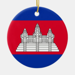 Vlag van Cambodja Keramisch Ornament