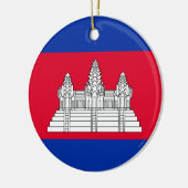 Vlag van Cambodja Keramisch Ornament (Links)