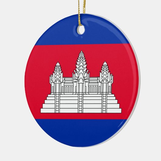 Vlag van Cambodja Keramisch Ornament (Links)