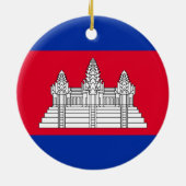 Vlag van Cambodja Keramisch Ornament (Achterkant)