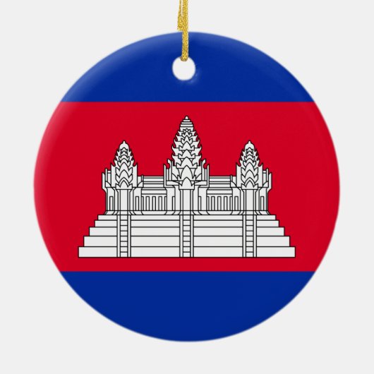 Vlag van Cambodja Keramisch Ornament (Achterkant)