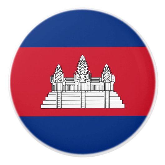 Vlag van Cambodja Keramische Knop (Voorkant)