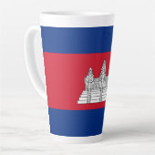 Vlag van Cambodja Latte Mok (Linkerhoek)