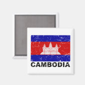  vlag van Cambodja Magneet (Voorkant / Achterkant)