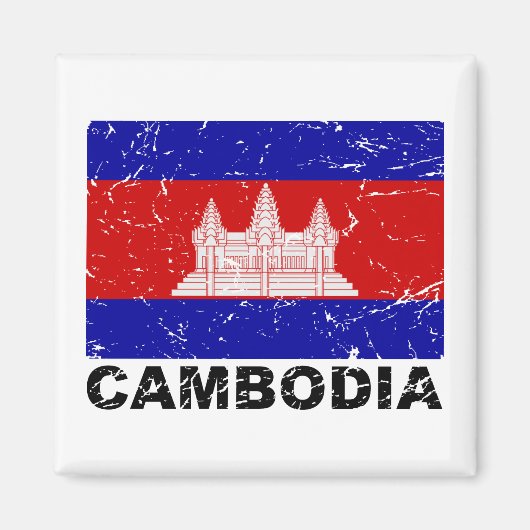  vlag van Cambodja Magneet (Voorkant)