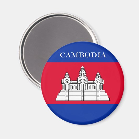 Vlag van Cambodja Magneet (Voorkant / Achterkant)