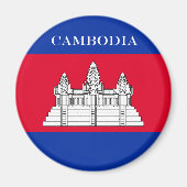 Vlag van Cambodja Magneet (Voorkant)
