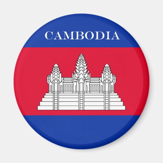 Vlag van Cambodja Magneet (Voorkant)