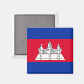 Vlag van Cambodja Magneet (Voorkant / Achterkant)