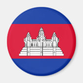 Vlag van Cambodja Magneet (Voorkant)