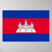Vlag van Cambodja Poster (Voorkant)