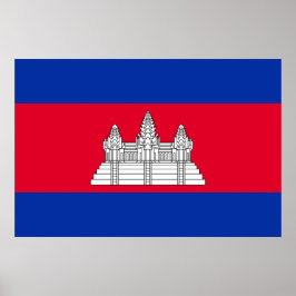 Vlag van Cambodja Poster