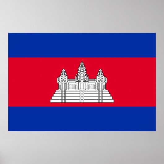 Vlag van Cambodja Poster (Voorkant)