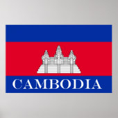 Vlag van Cambodja Poster (Voorkant)