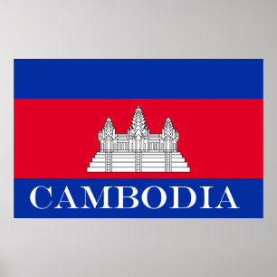 Vlag van Cambodja Poster