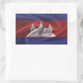 Vlag van Cambodja Rechthoekige Sticker (Tas)