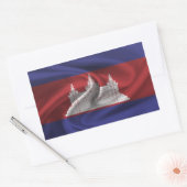 Vlag van Cambodja Rechthoekige Sticker (Envelop)