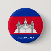 Vlag van Cambodja Ronde Button 5,7 Cm (Voorkant)