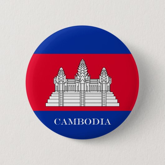 Vlag van Cambodja Ronde Button 5,7 Cm (Voorkant)