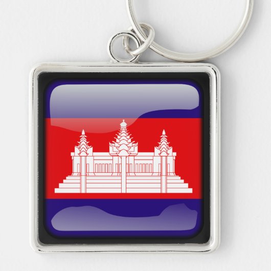 Vlag van Cambodja Sleutelhanger (Voorkant)