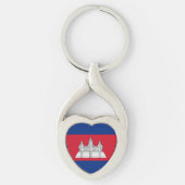 Vlag van Cambodja Sleutelhanger (Voorkant)