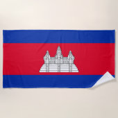 Vlag van Cambodja Strandlaken (Voorkant)